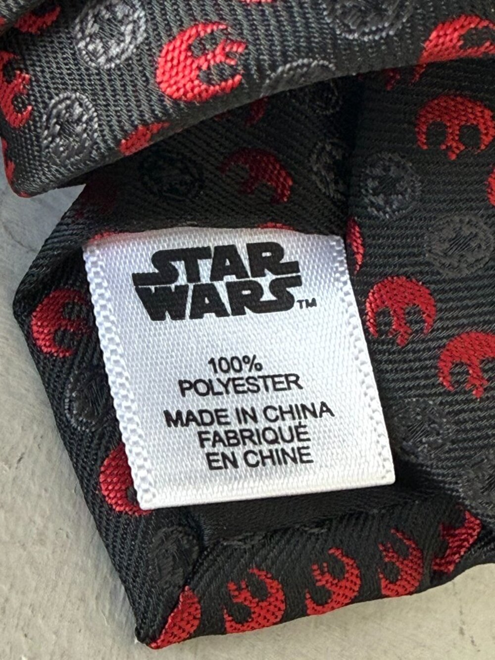 Star Wars Rebel Alliance Imperial Logo Black Red Men’s Necktie Tie